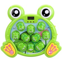 跨境青蛙打地鼠游戏机卡通大号灯光音乐电动亲子互动敲打玩具礼物