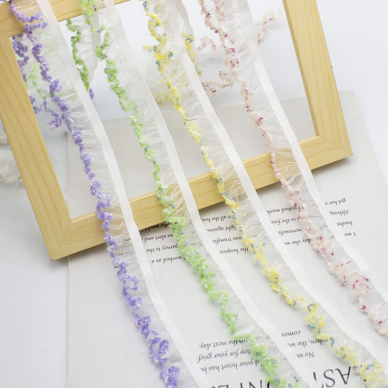 New In-Stock 20mm Tulle Ruffle Trim One-Way Skirt Ruffle Baby Clothes Scrunchie Elastic Headwear Manufacturer New In-Stock 20mm Tulle Ruffle Trim One-Way Skirt Ruffle Baby Clothes Scrunchie Elastic Headwear Manufacturer
