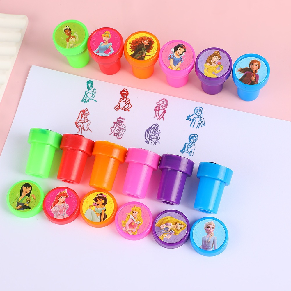 Nuevo transfronterizo 12 sello creativo de alto valor de cara princesa de nieve Blancanieves libro de mano sello Papelería infantil
