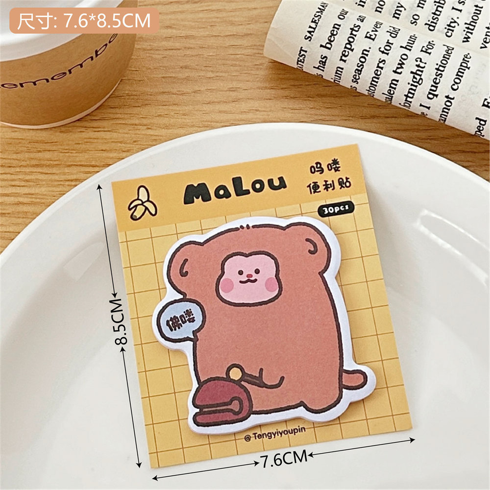 Tengyi es original y lindo, papel de nota, corazón de niña, notas de oficina, notas adhesivas, notas de estudio, nuevas