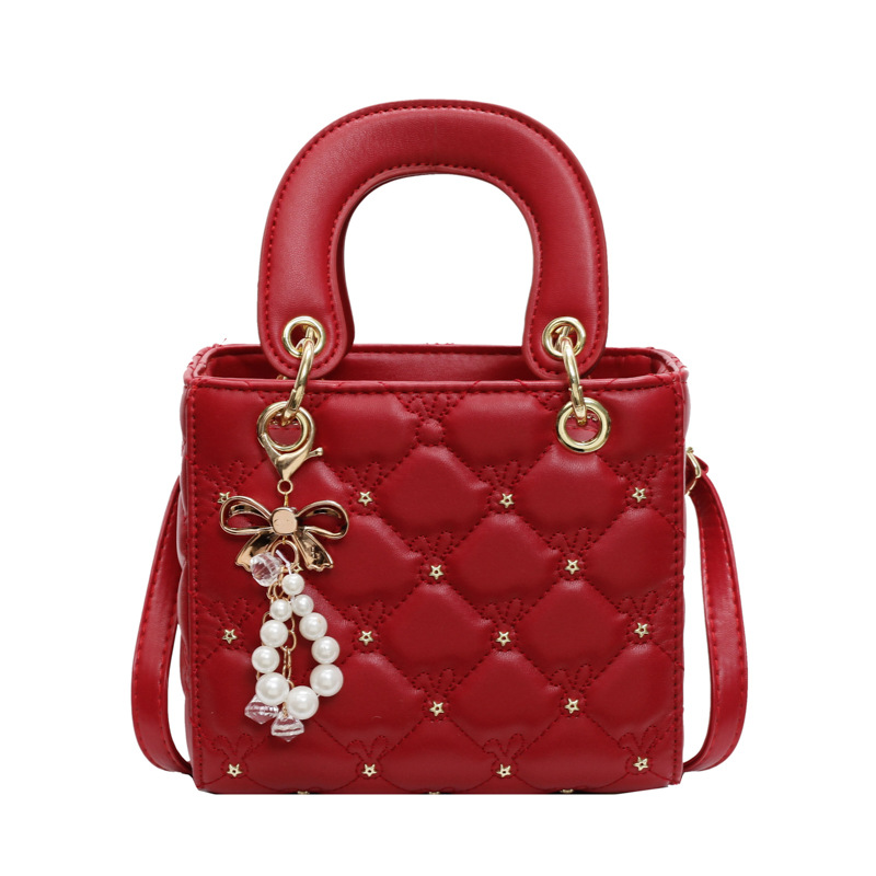 Bolsa de mano de bordado de diamante para mujeres 2025 nueva moda explosiva bolso de hombro de estilo universal estilo extranjero alta sensación de mochila