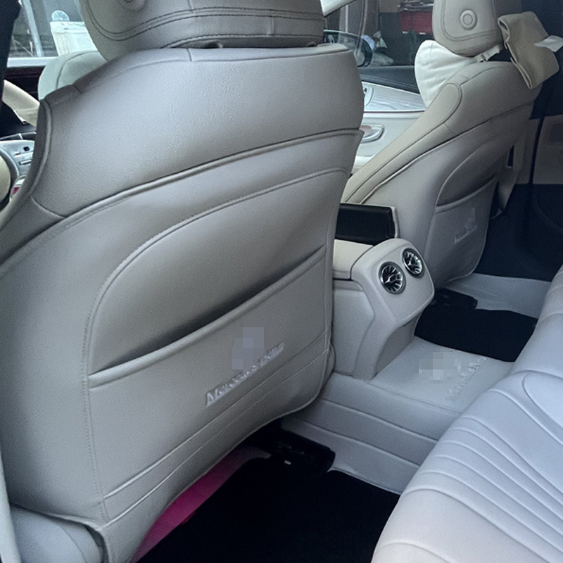 For Mercedes-Benz: Shiyong Chair back anti-kick pad - glc-16-22-macchiato-beigepair-embroidered
