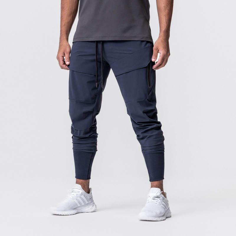 Pantalones deportivos casuales de corte ajustado para hombre, talla europea, para fitness, correr y entrenamiento.