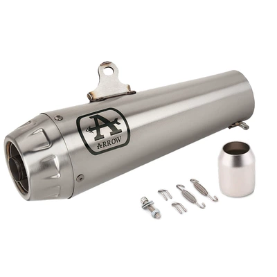 Motorcycle modified exhaust pipe ARROW Wrigley muffler back pressure tail section universal exhaust pipe CM500/vn650 (Motorcycle exhaust pipe) - stainless-steel-51mm