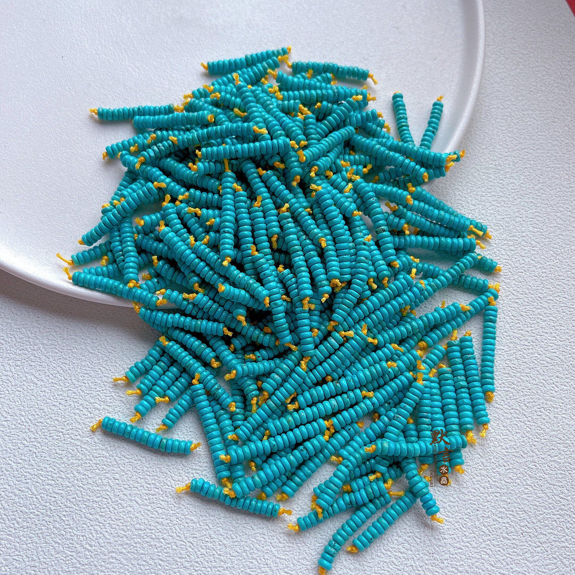 Turquoise Loose Beads, Spacer Beads, DIY Jewelry Accessories, Bead Spacers, Wire, High-Quality Porcelain, Bodhi Accessories
