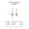 Silver needle with bow, long earrings, silver 925 sample, city style, internet celebrity