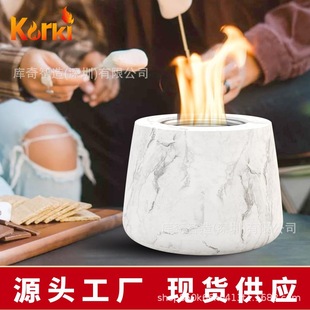 Alcohol stove new desktop hand warmer imitation marble texture fireplace outdoor portable real fire mini fire pit