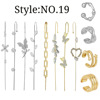 Earrings, piercing, ear clips, zirconium, Amazon