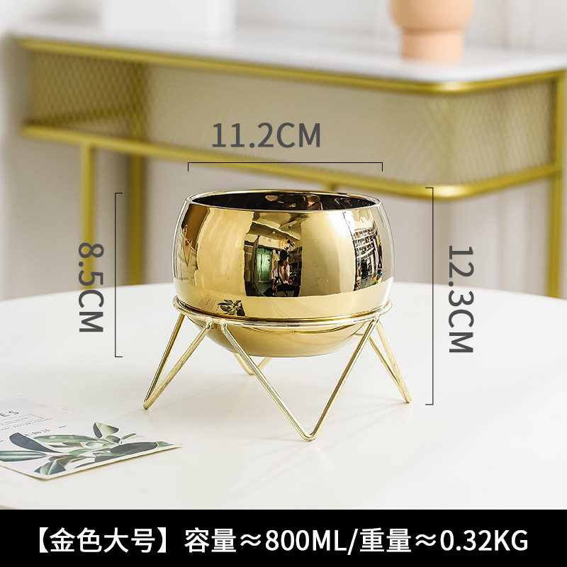 Creativo nórdico suculento maceta simulación flor verde planta cactus hierro cerámica maceta contenedores muebles para el hogar y la oficina