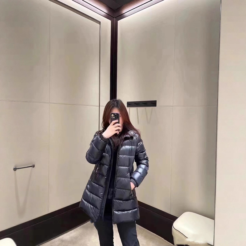 高版本高品质现货M家2025爆款新款女士中长收腰连帽羽绒服外套|undefined