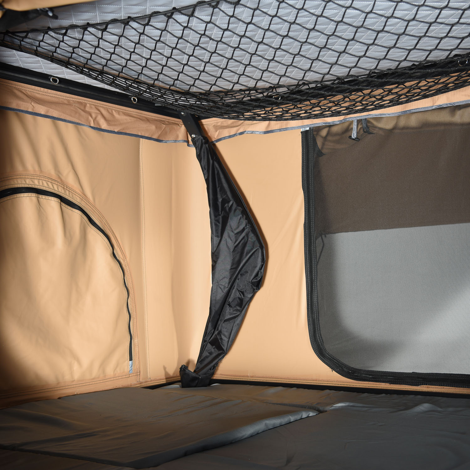 Outdoor Barbecue Adventure Aluminum Shell Helicopter Roof Tent Suv Car Mountain Camping Vehicle-Mounted Camping Tent