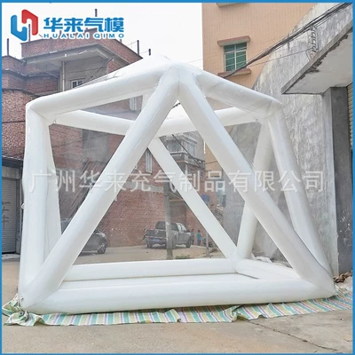 Large Inflatable Triangular Special-shaped Tent Internet Celebrity Scenic Spot Punch-in Transparent Tent Spot Wholesale Mobile Tent (Çadırlar) - white-single-person