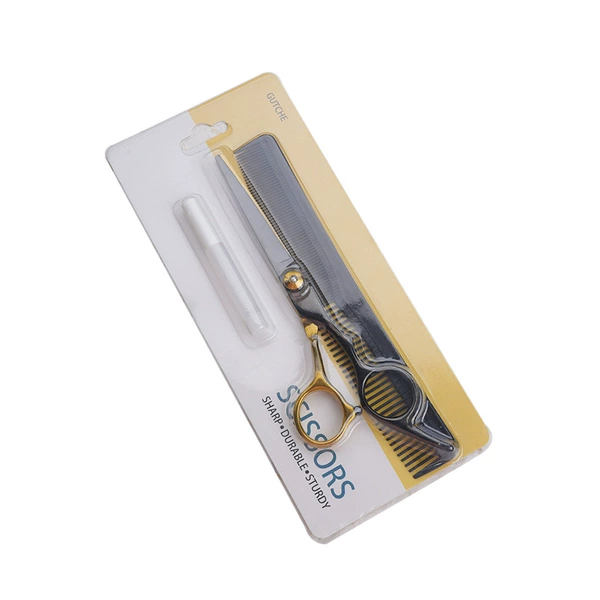 Black gold flat cut blister cardboard [with oil + comb]