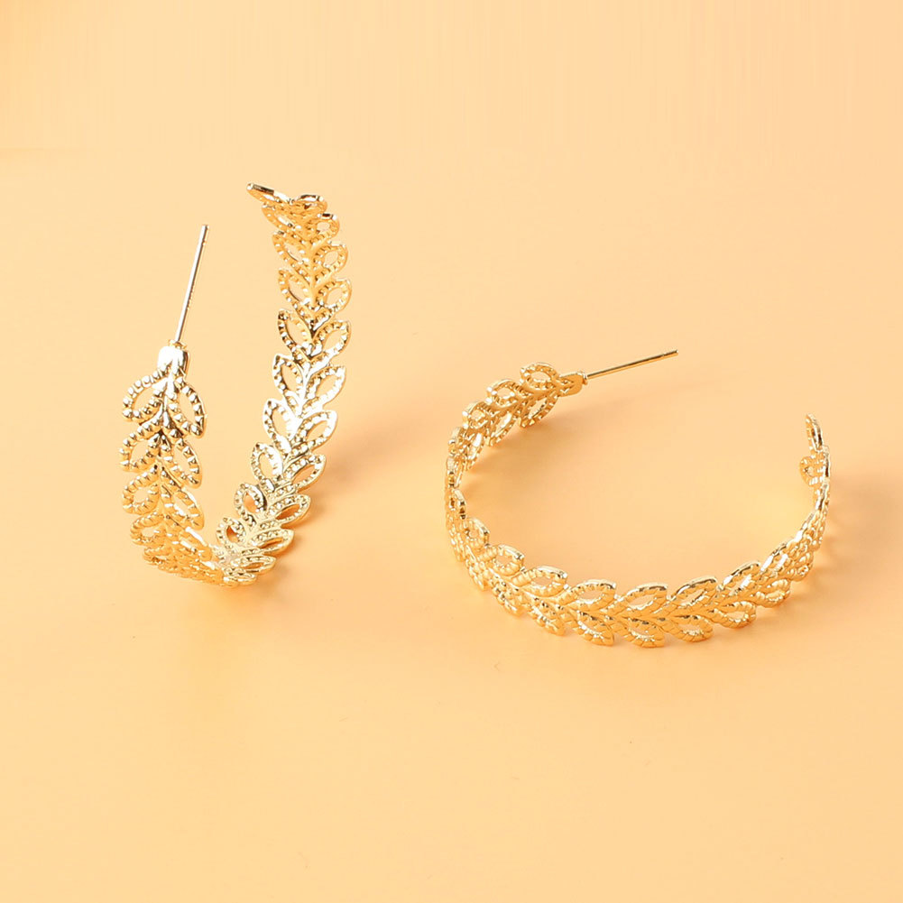 retro alloy leaf alloy earringspicture5