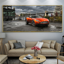 瓷画装饰画挂画跑车兰博基尼改装阿斯顿晶马丁画布加迪法拉利