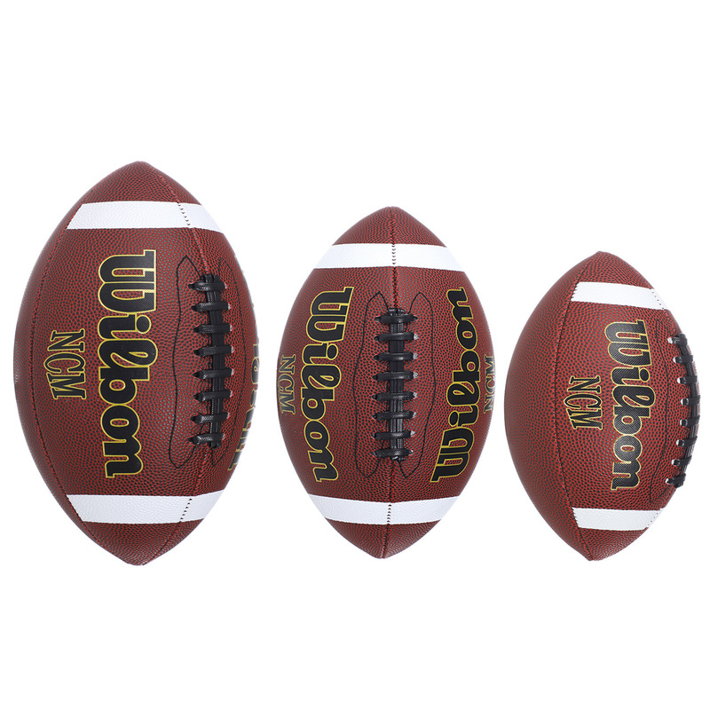 American football game training non-slip wear-resistant PU material children teenagers adult ball brown machine sewn ball