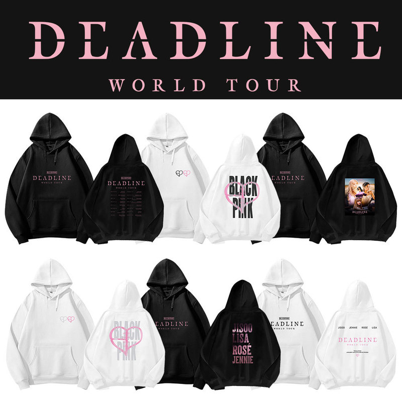 Pink and Ink 2025 Returns to Deadline World Tour Hoodie Spring & Fall Long-Sleeved Jacket Flap Pocket Pants Sweatshirt for Women