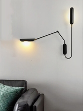 创意个性工业风餐厅长臂灯北欧客厅沙发双头长杆摇臂旋转卧室壁灯
