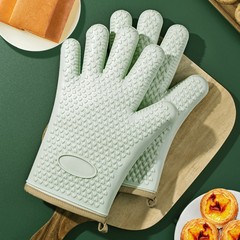 Insulation gloves silicone high temperature resistant gloves kitchen oven special non-slip anti-heat microwave oven gloves baking tools