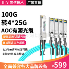 100G AOC�D4*25G ��Դ���|���w�ѯB�� QSFP28�ѯBֱ�B����ģ�K
