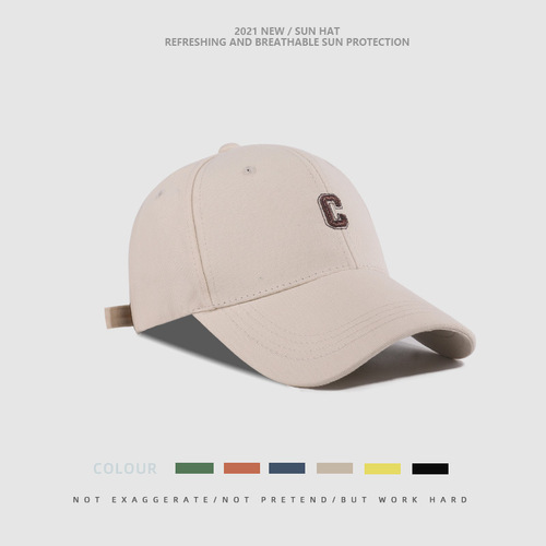 Hat Black Baseball Cap for Men High-end Hard Top Hat Korean Style Fashion Baseball Cap Personalized Peaked Hat for Women Autumn