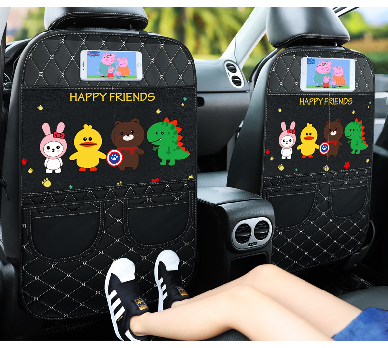 Car Seat Back Anti-Kick Pad, Rear Seat Interior Accessories, Children's Backrest Anti-Dirt Pad, Universal Car Rear Seat Protection Pad