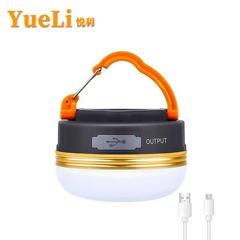 작은 LED 충전식 밝은 초고휘도 손전등 야외 다기능 전원 은행 자기 흡입 교수형 캠핑 텐트 라이트