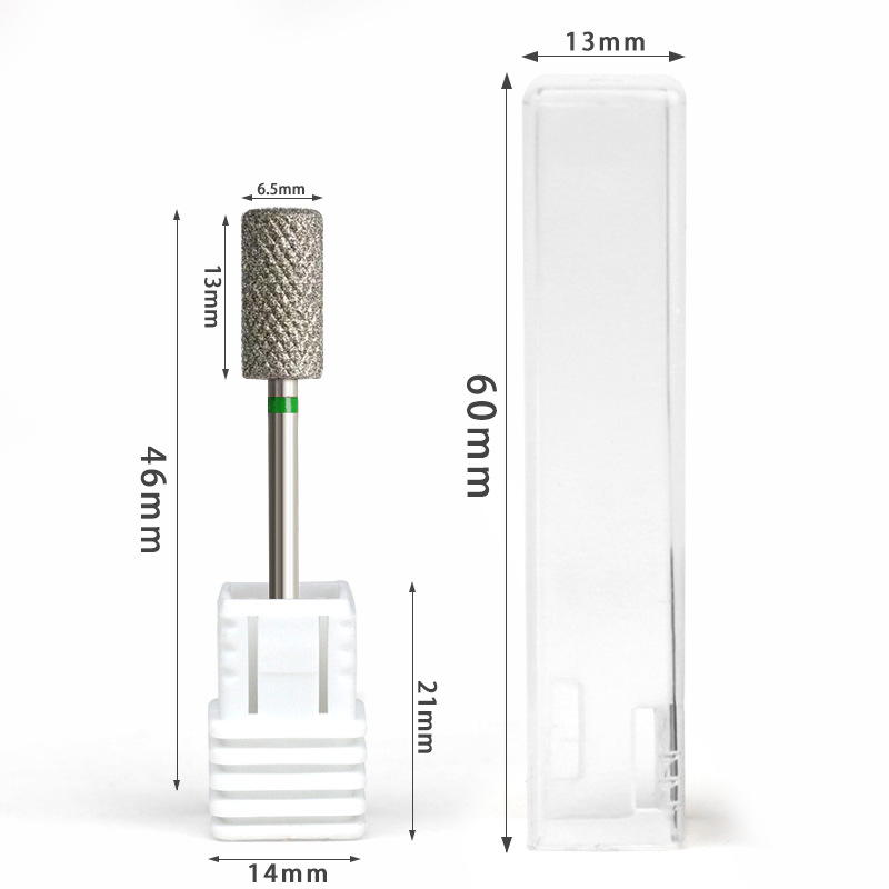 Uñas transfronterizas dientes de diamante galvanoplastia de diamante cabezal de pulido de estilo ruso pretratamiento manicura herramienta de pulido