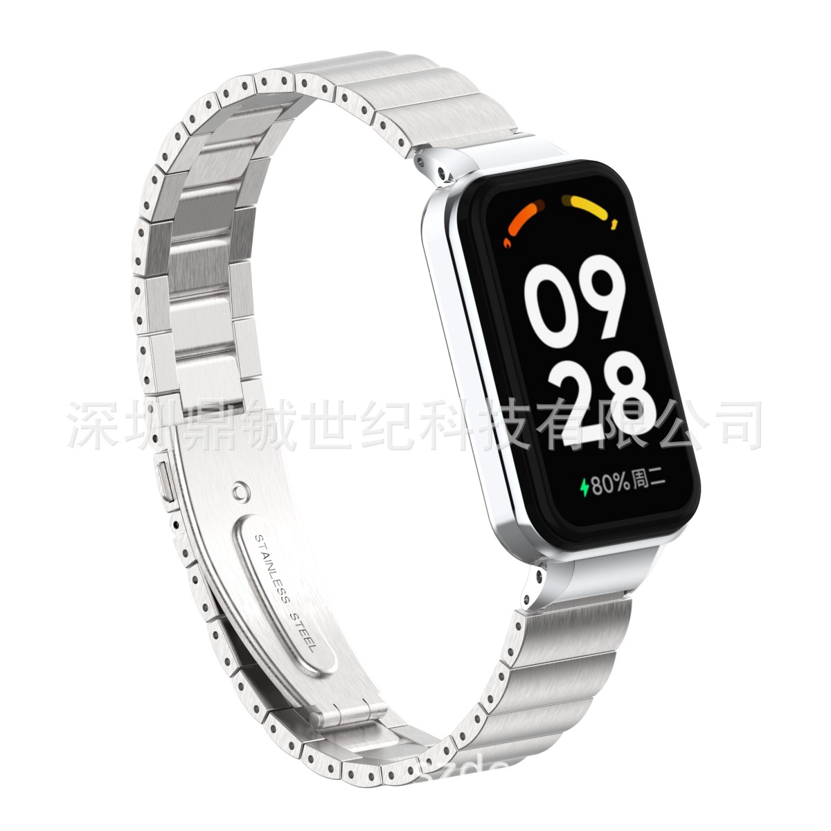 Подходит для Redmi Band 2 ремешок, браслет из нержавеющей стали 2-й Redmi, однобокий запястье Xiaomi 8 Active металлический ремешок