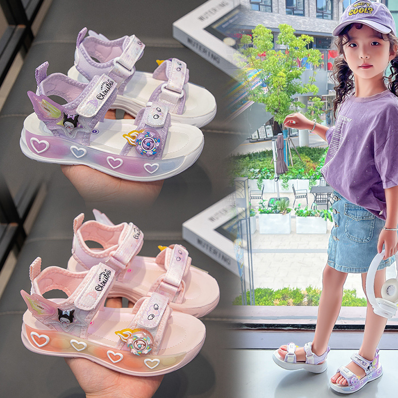 Sandalias Deportivas Infantiles con Dibujos Animados de Cuero Sintético para Playa y Al Aire Libre