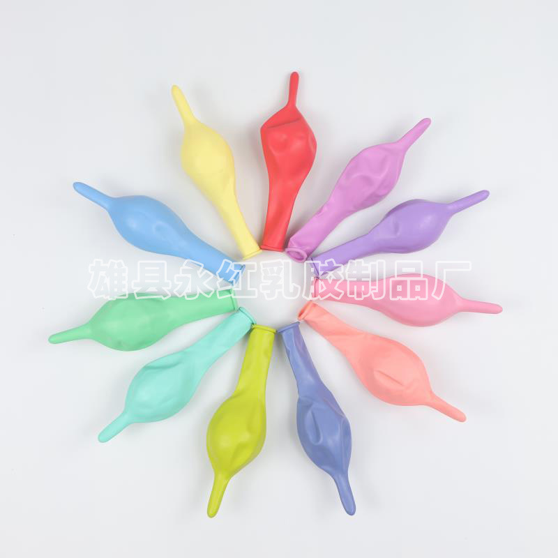 Balón de cola de 6 pulgadas / 10 pulgadas, mercado nocturno, decoración, diseño, conexión de globo, forma de dragón, globo de macarón