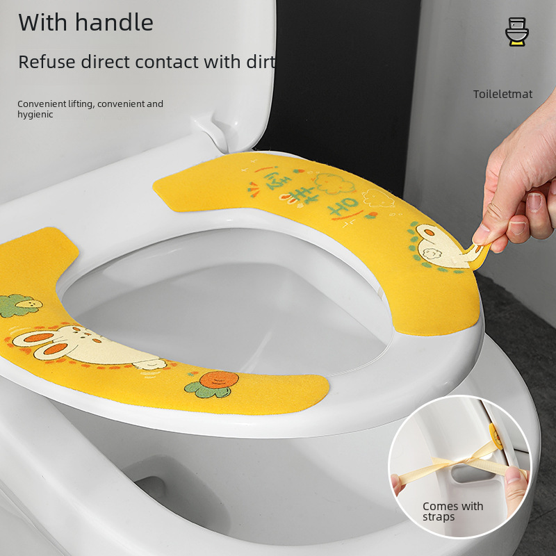 Toilet mats, all seasons, general-purpose thickened and warm toilet cushion, toilet cover, glued toilet cover, wholesale