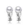 Ear clips, retro elegant earrings from pearl, simple and elegant design