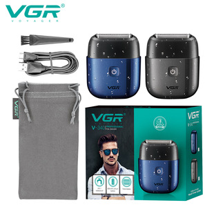 VGR340 Portable Reciprocating Shaver electric men's travel mini full body waterproof automatic grinding razor