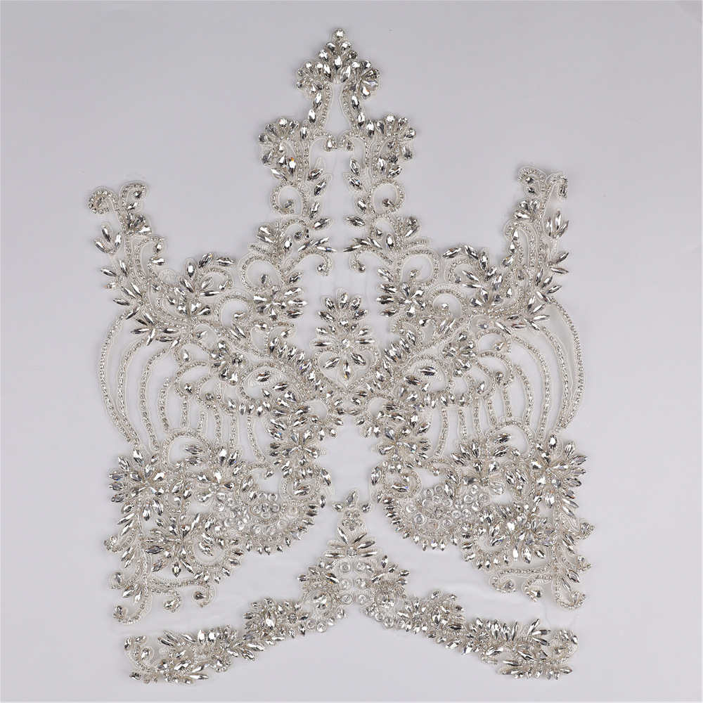 亚克力钻婚纱前片补丁手工服装饰品辅料礼服贴片宝石亮钻花片布贴