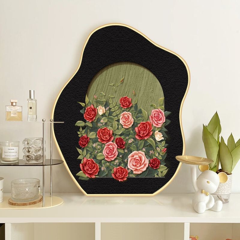 In-Stock Manufacturer's Pearl Rose Decorative Display Painting, Entryway Ornament, Living Room Hanging Picture Frame, Vintage Style Photo Frame In-Stock Manufacturer's Pearl Rose Decorative Display Painting, Entryway Ornament, Living Room Hanging Picture Frame, Vintage Style Photo Frame