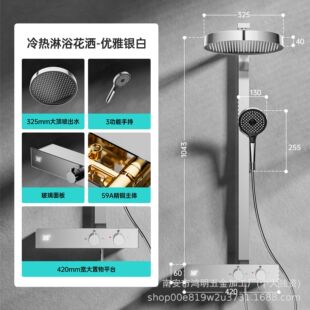 Gun gray shower_1688 summer hot selling thermostatic booster shower set