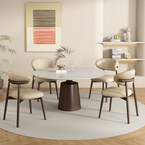 Solid wood dining chair Nordic modern simple light luxury home dining chair hotel restaurant dining table and chair soft backrest desk stool