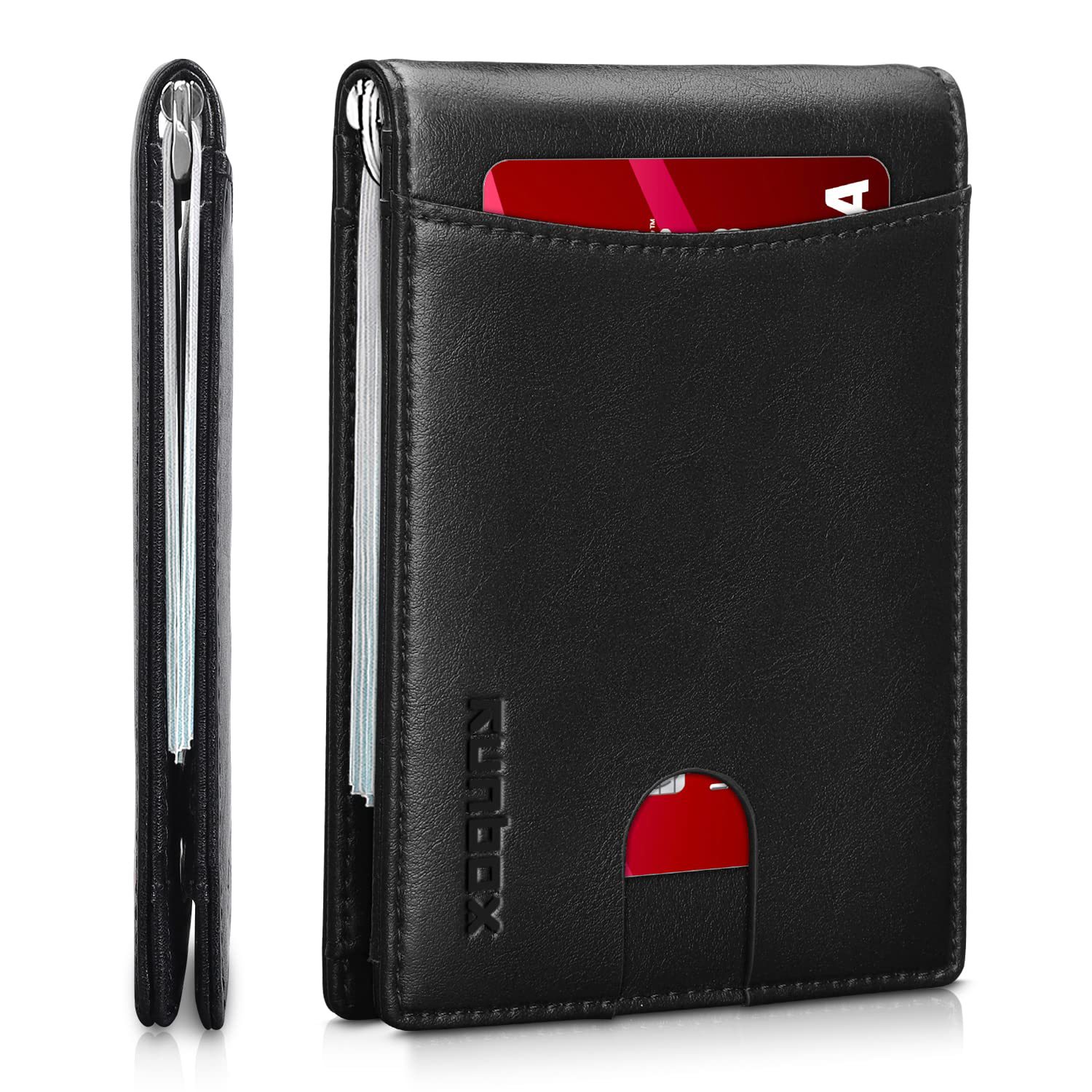 Cartera multifuncional estilo empresarial para hombre de Amazon con múltiples ranuras para tarjetas, tarjetero plegable para billetes, cartera de cuero ultrafina antirrobo