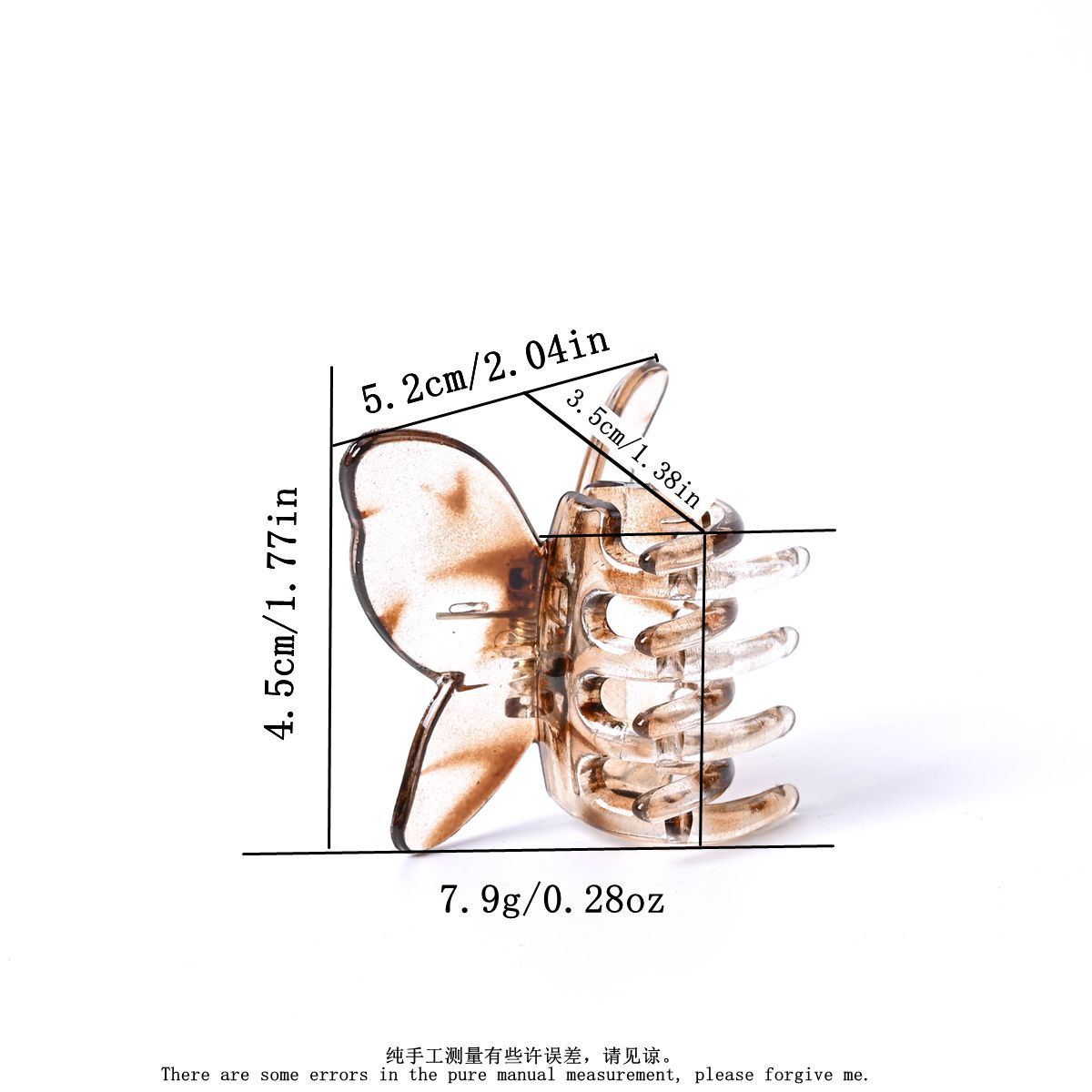 Clip de agarre de mariposa super inmortal nuevo clip de cabello de cristal de peces de tiburón para mujeres celebridades en línea ins clip de cabello de tiburón tocado transfronterizo