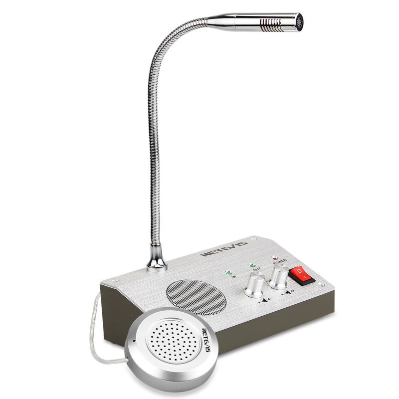Retevis Window Interphone Двусторонний домофон Мегафон для банковской станции, больничной стойки и т. д. RT-9908