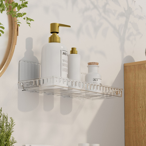 Hole-free wall storage rack bathroom foldable storage rack wall-mounted cabinet storage box multi-functional cosmetics