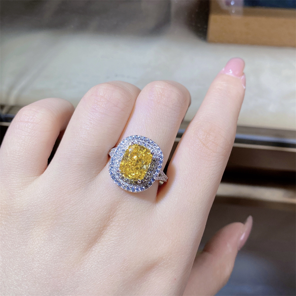 Tancise, anello da donna in argento Sterling con pietre preziose di colore giallo, per matrimonio, fidanzamento e cocktail _voghion.com
