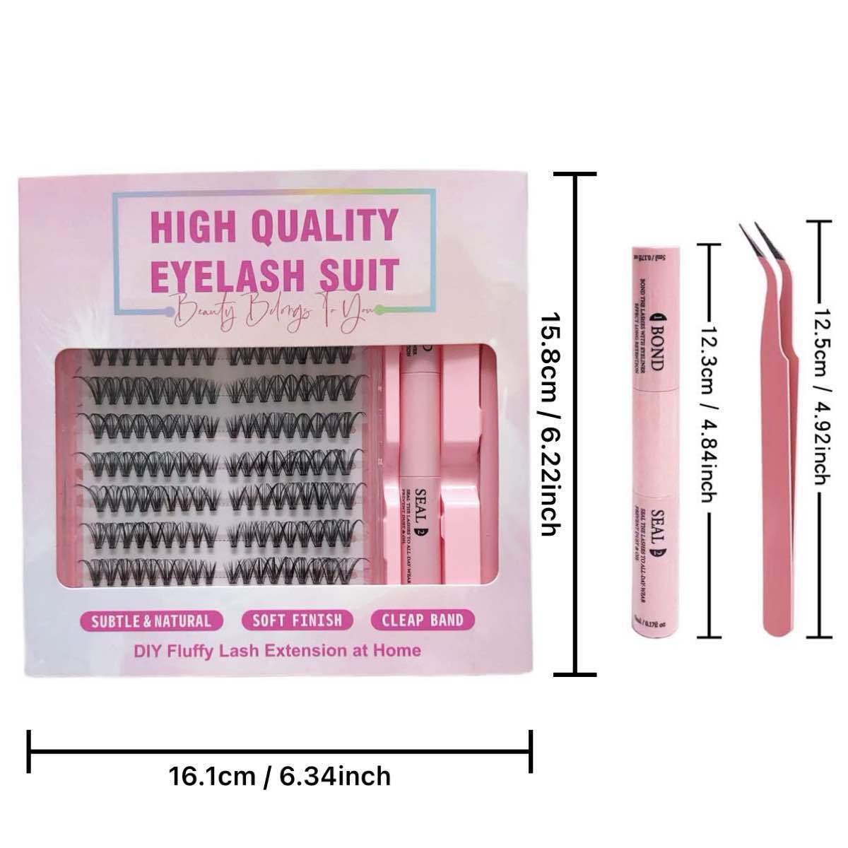 Conjunto de pestañas falsas transfronterizas de gran capacidad serie WM Europa y América nueva ampliación de pestañas gruesas y sueltas