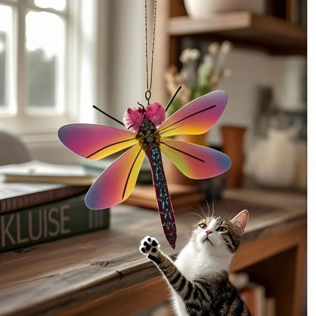 Customized Various Imitation Insect Cat Toys Replacement Heads, Cat Teasing Sticks, Small Flying Insects, Cat Toys, Pet Toys and Supplies