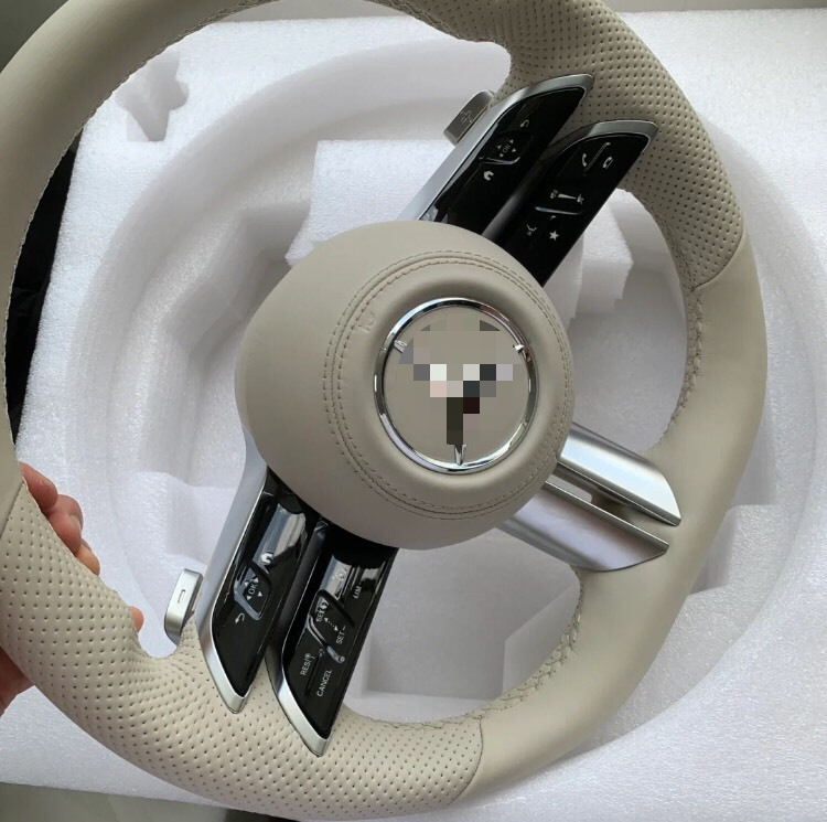Mercedes-Benz genuine leather AMG steering wheel assembly for C-Class, E-Class, S-Class, modified dragonfly-style steering wheel assembly, upgrade for older models