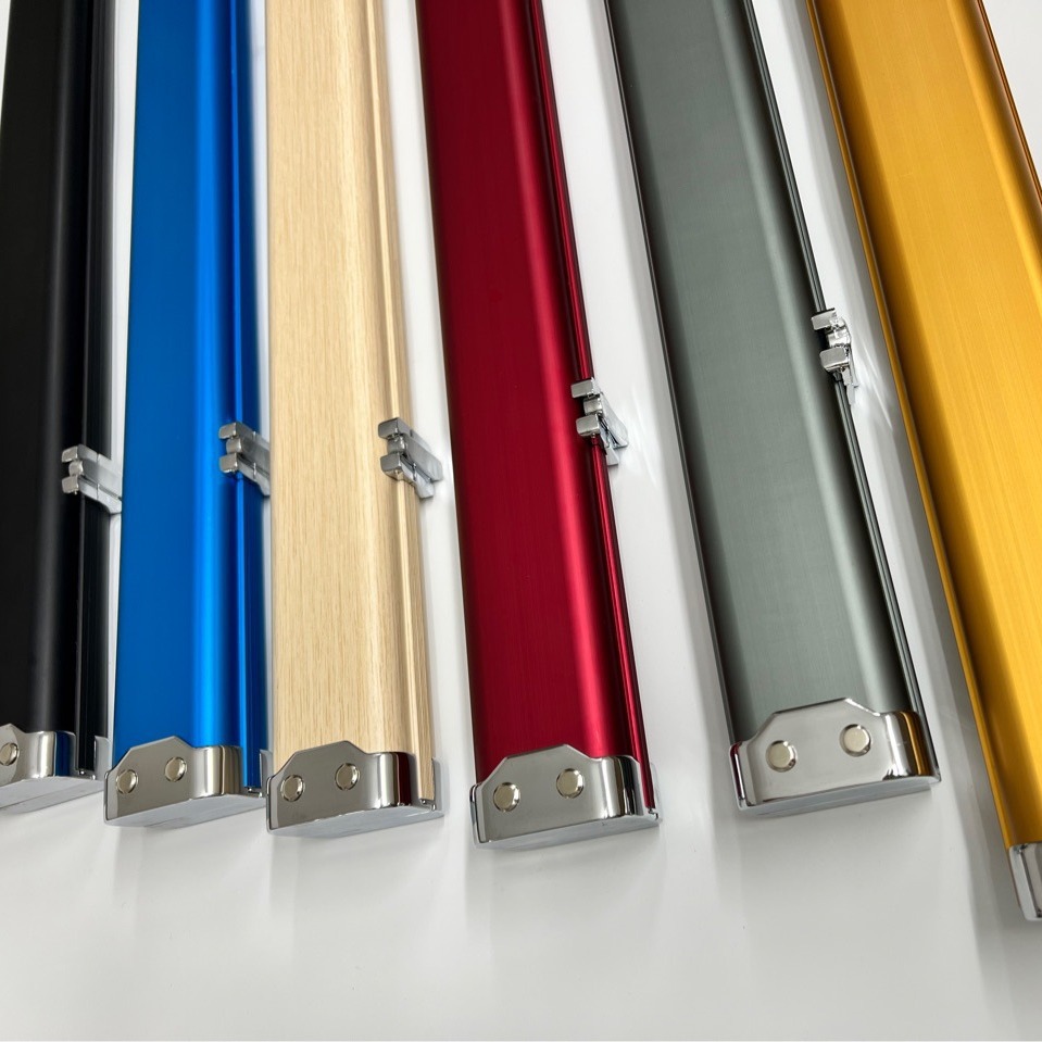 迷你时尚铝合金双槽单节台球杆盒通杆收纳盒小头斯诺克台球杆盒