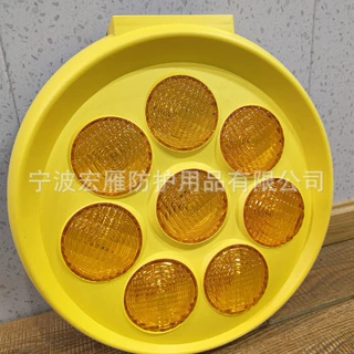 工厂直销爆款太阳花太阳能警示灯琥珀色红色葵花爆闪灯源头工厂