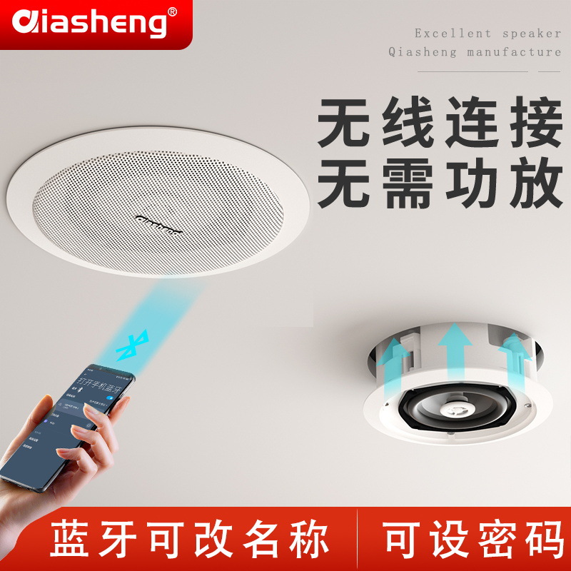 Qiasheng Wireless Bluetooth Ceiling Speaker Subwoofer Ceiling Speaker Store Dedicated Embedded Ceiling Speaker