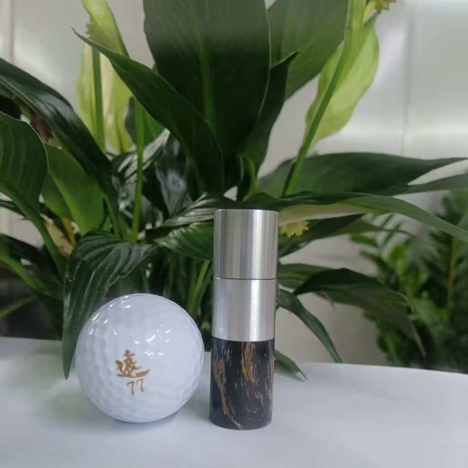 源头厂家木头水转印高尔夫球印章签名章定制 速干防水学生老师